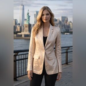 Tristan Metallic Champagne Blazer